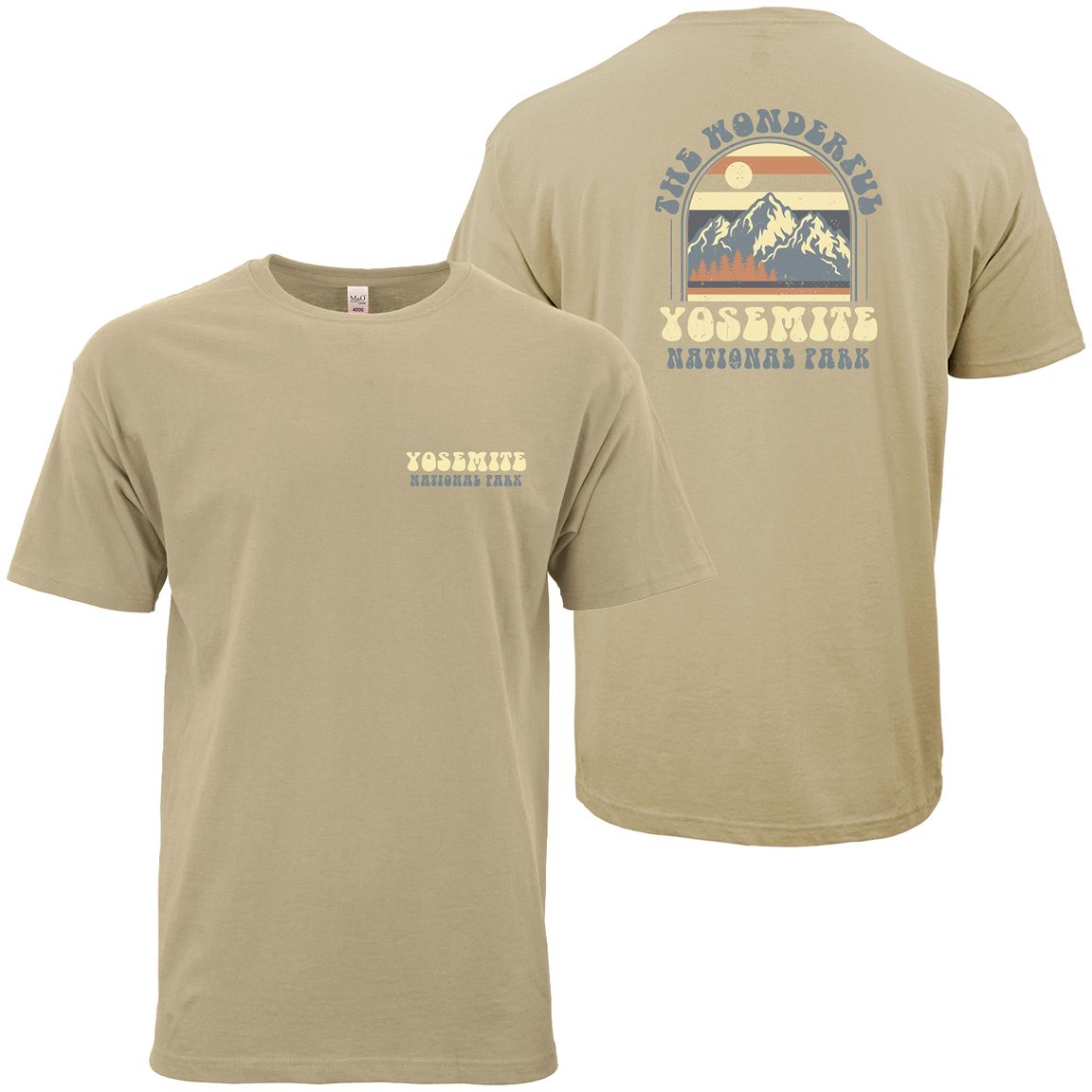 M&O UNISEX GOLD SOFT T-SHIRT 100% COTTON FULL CLR 5