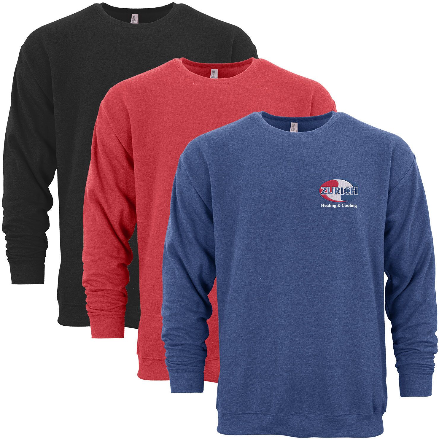 M&o Unisex Crewneck Sweatshirt 50/50 Embroidered, custom hoodie or sweatshirt with logo imprint 3