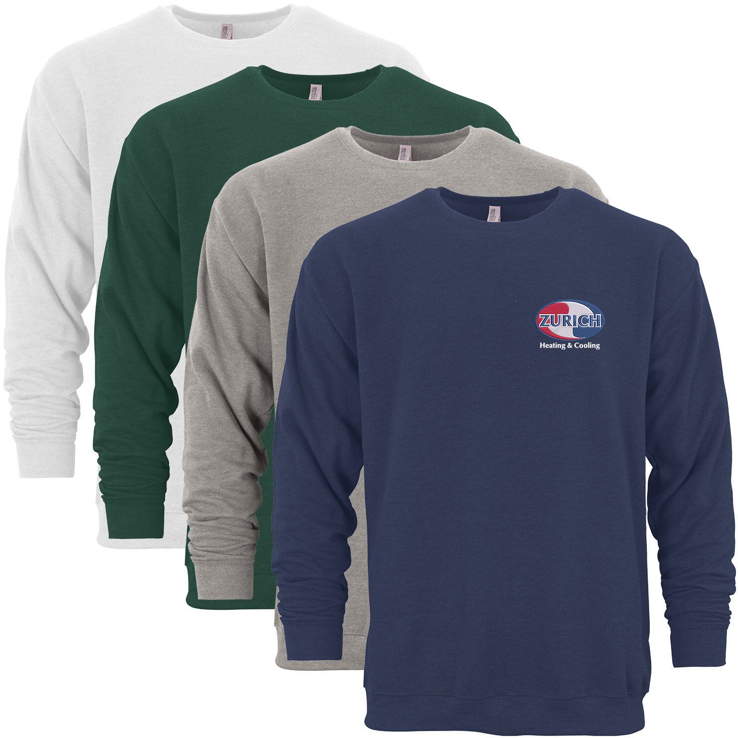 M&o Unisex Crewneck Sweatshirt 50/50 Embroidered, custom hoodie or sweatshirt with logo imprint 4