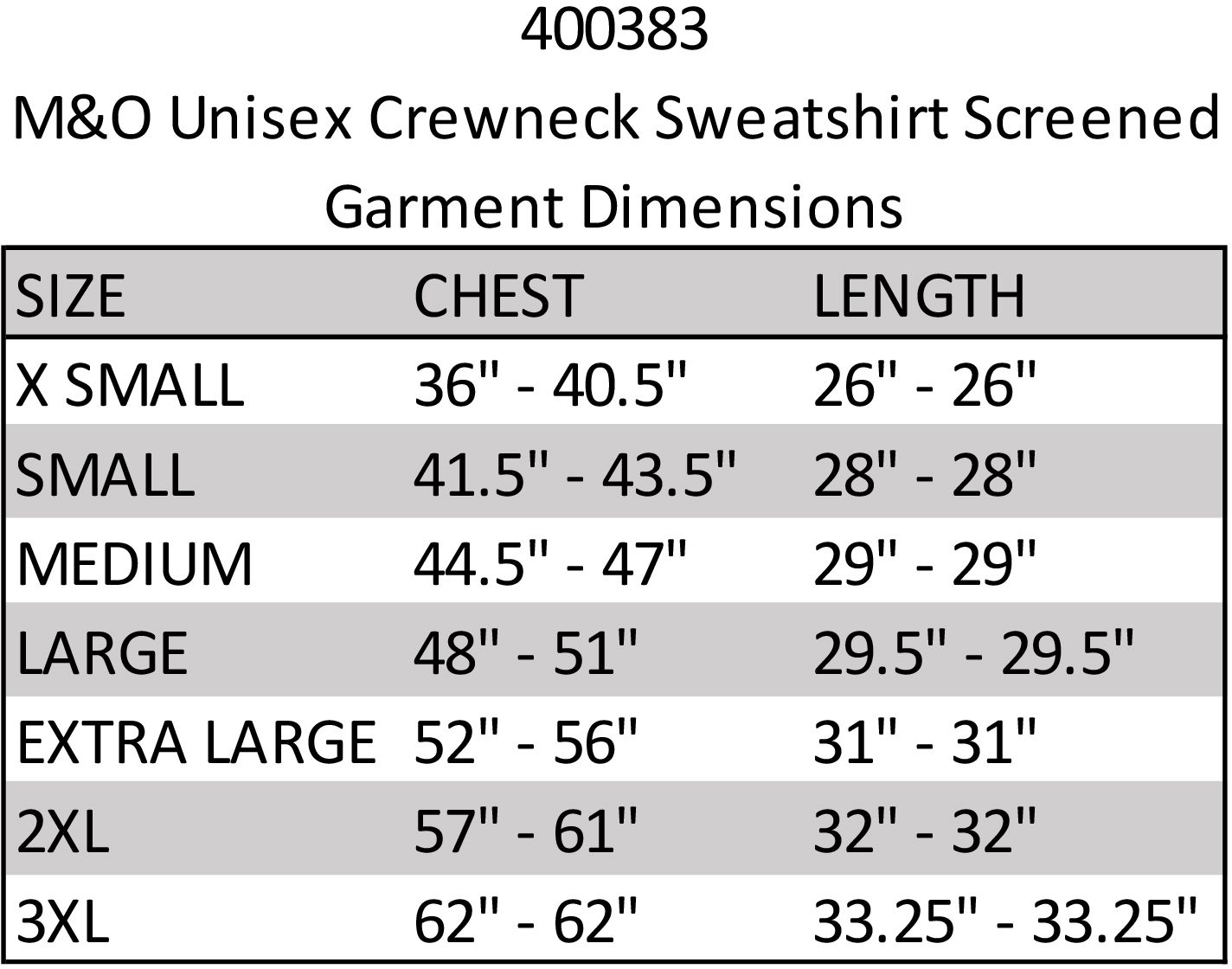 M&O UNISEX CREWNECK SWEATSHIRT SCREENED 7