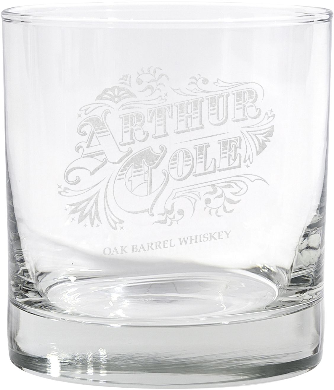 ETCHED WHISKEY GLASS 10.5 OZ 2