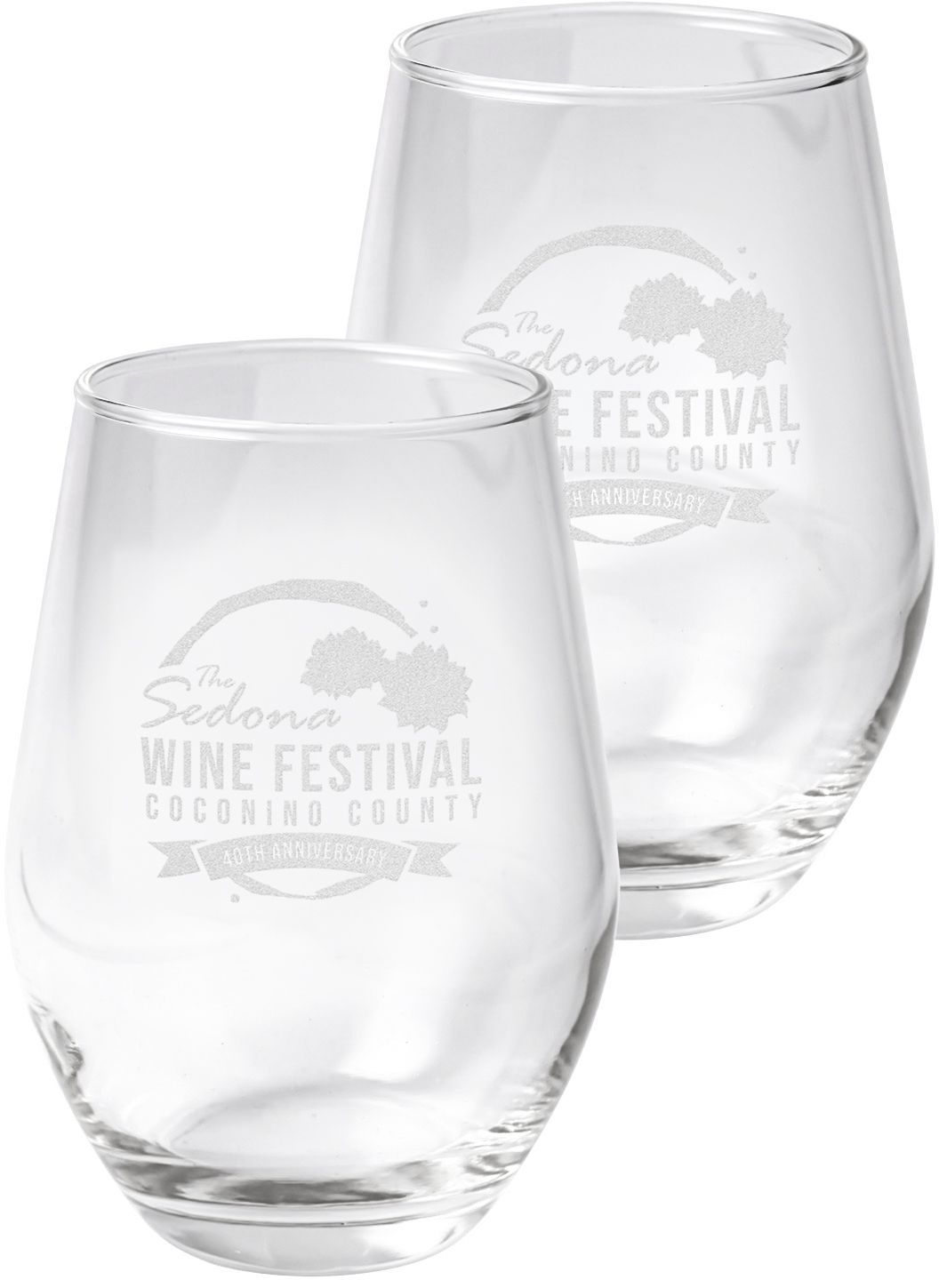 ETCHED STEMLESS WINE GLASS 11.5 OZ 5