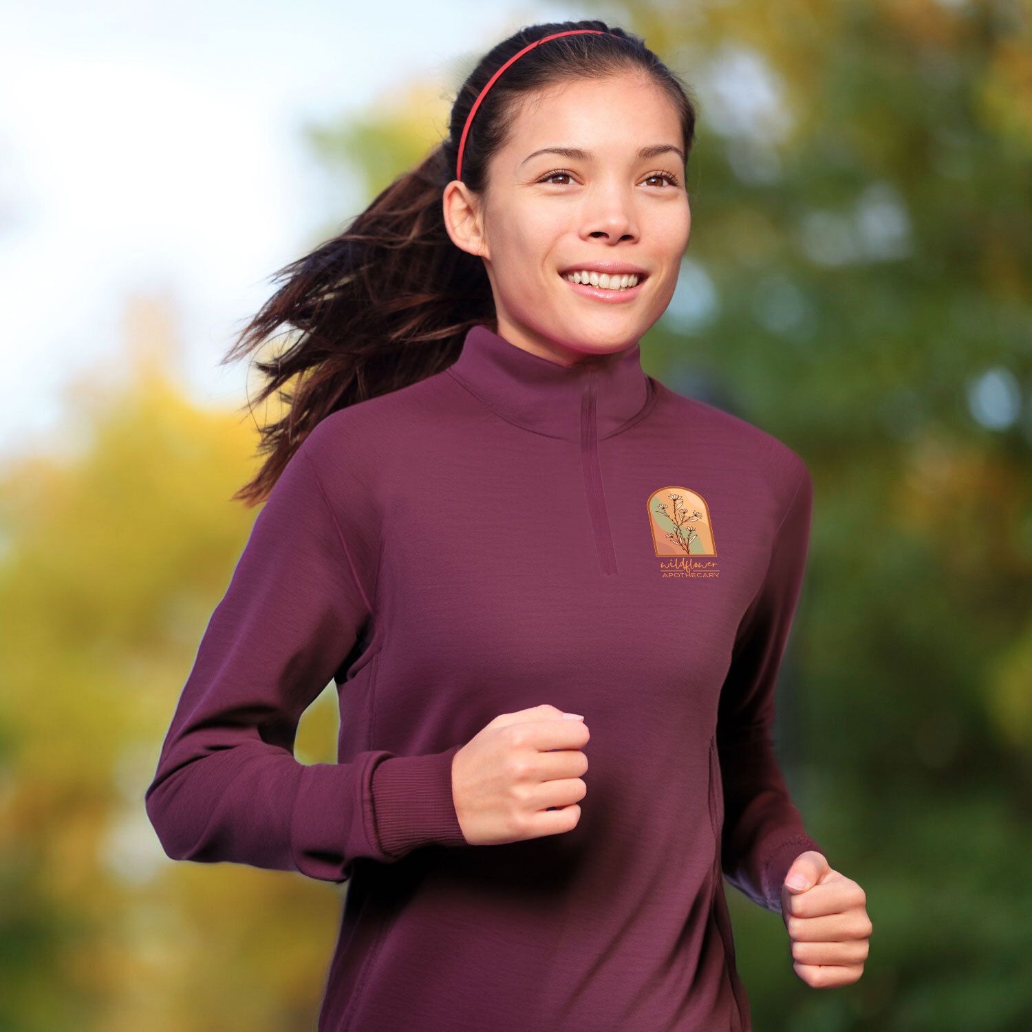 Full Color Unisex 1/4 Zip Fleece Pullover, custom hoodie or sweatshirt with logo imprint 2