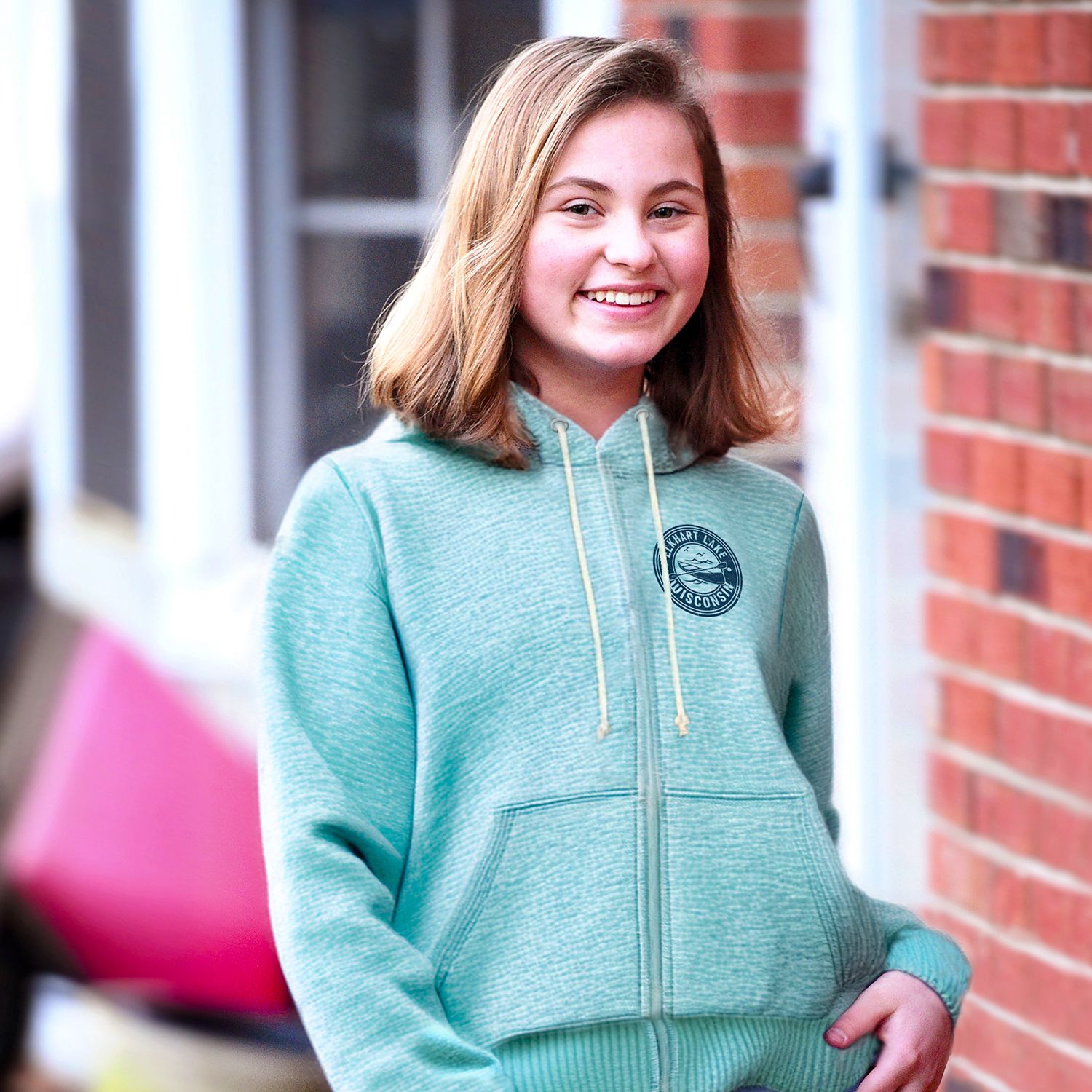 Nantucket Adult Full Zip Hoodie - Screen Print, custom hoodie or sweatshirt with logo imprint 3