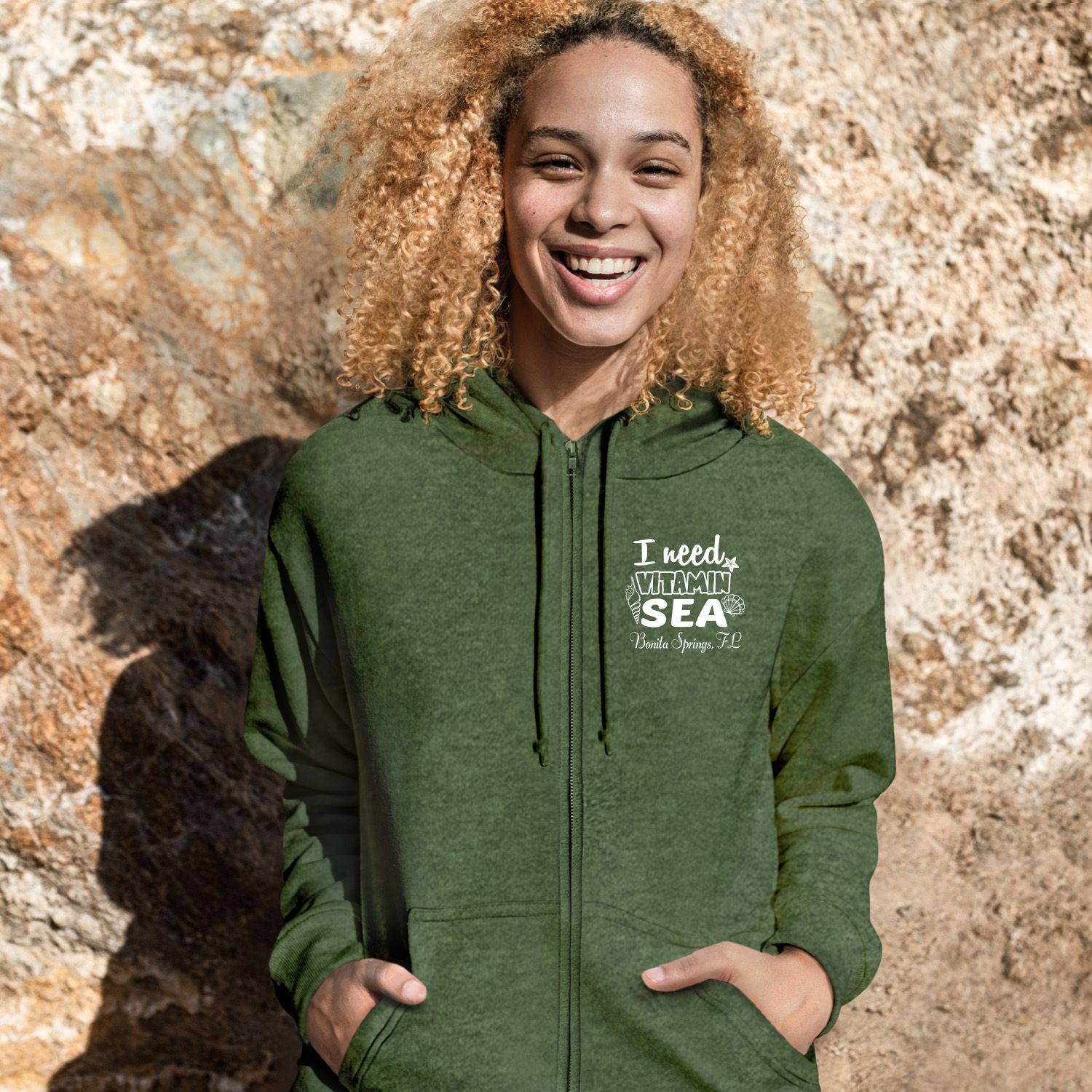 ADULT FULL ZIP VANTAGE HEATHER HOODIE - SCREEN 2