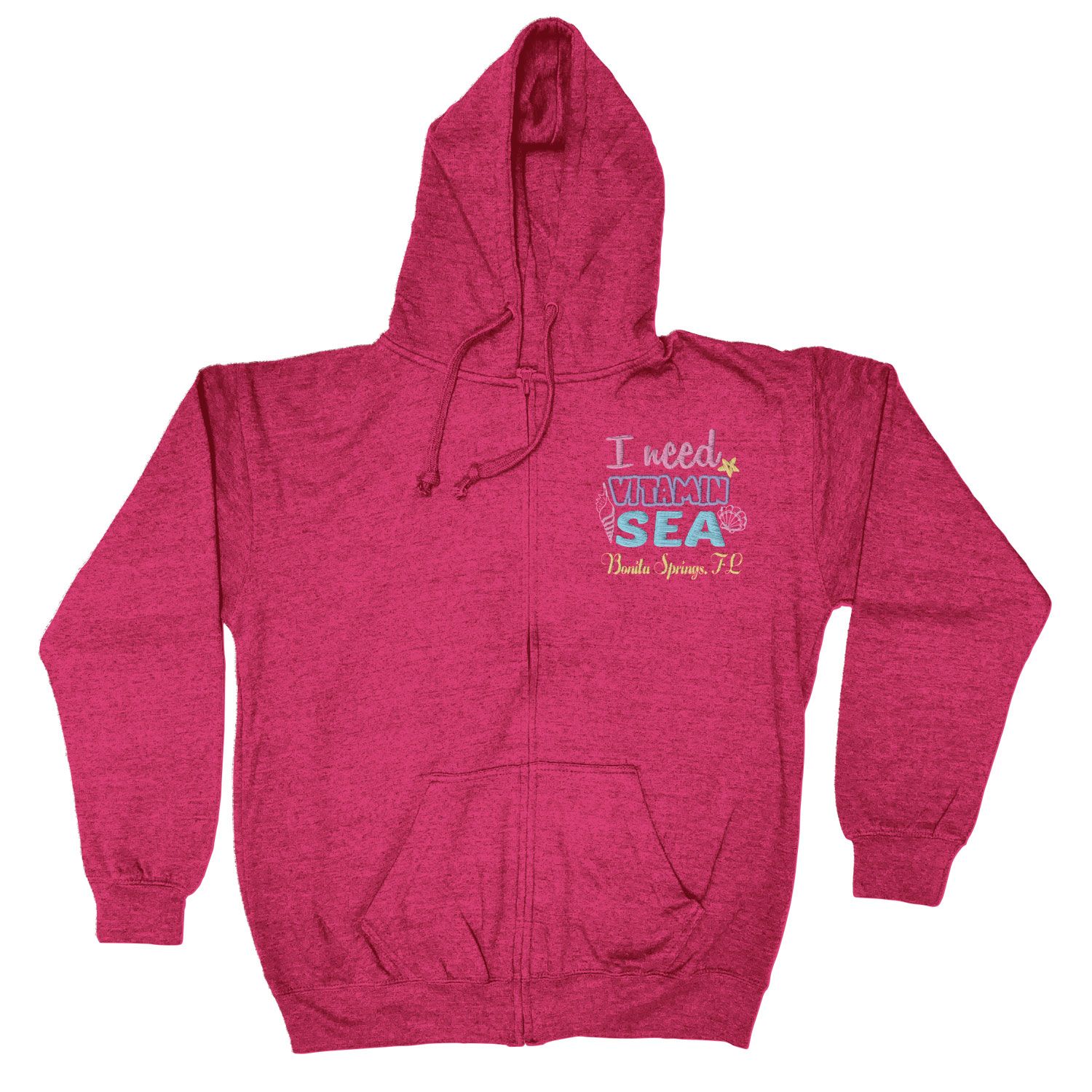 ADULT FULL ZIP VANTAGE HEATHER HOODIE - EMBROIDERY 11
