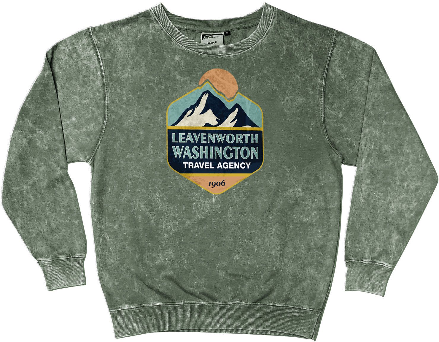 ACID WASHED CREW NECK SWEATSHIRT - SCREEN 4