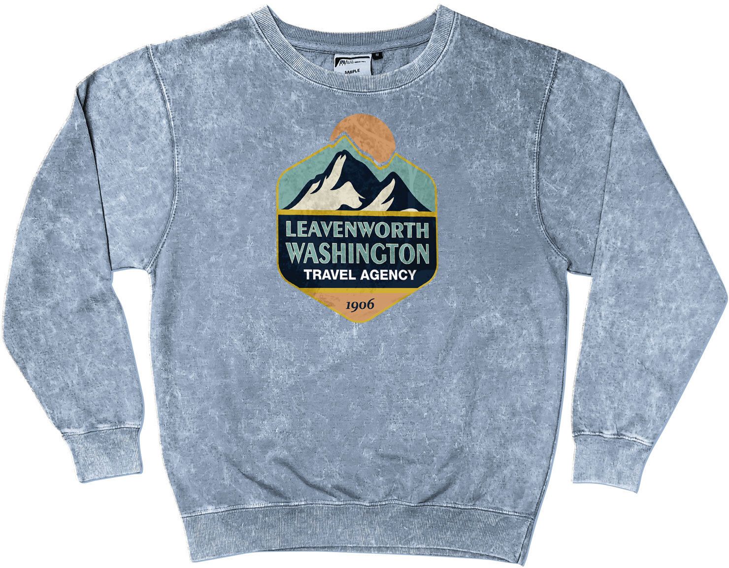 ACID WASHED CREW NECK SWEATSHIRT - SCREEN 6