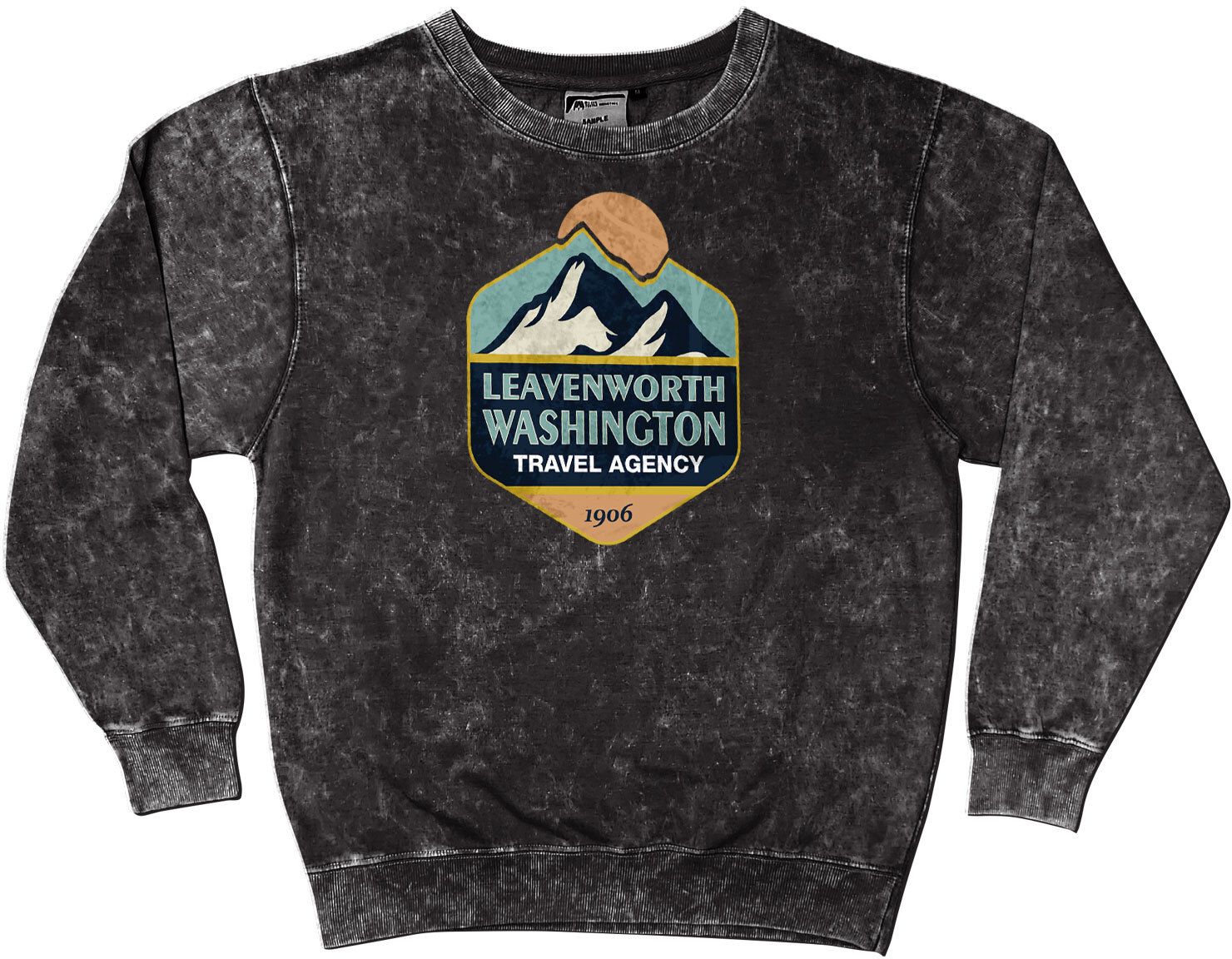 ACID WASHED CREW NECK SWEATSHIRT - SCREEN 7
