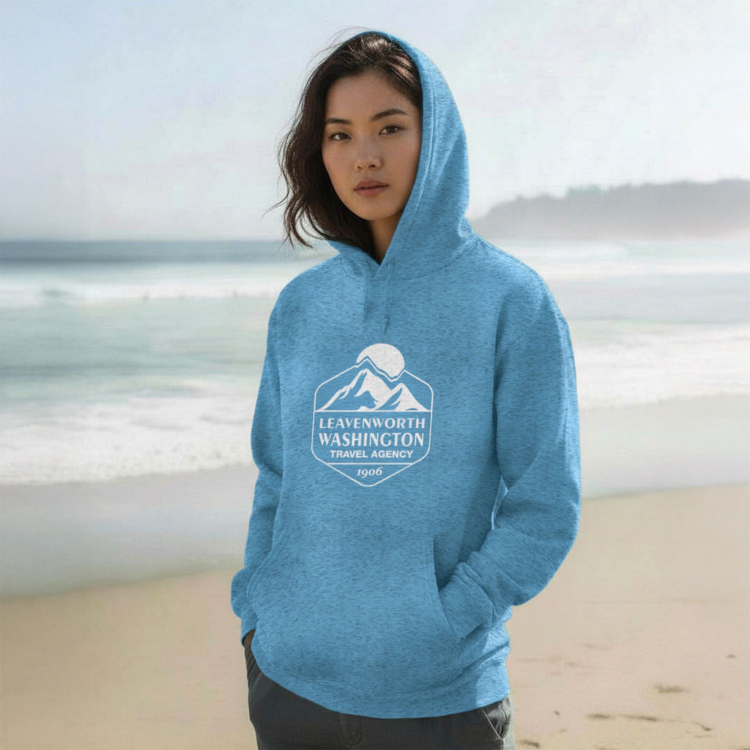 UNISEX VINTAGE HEATHER HOODIE - SCREEN 2