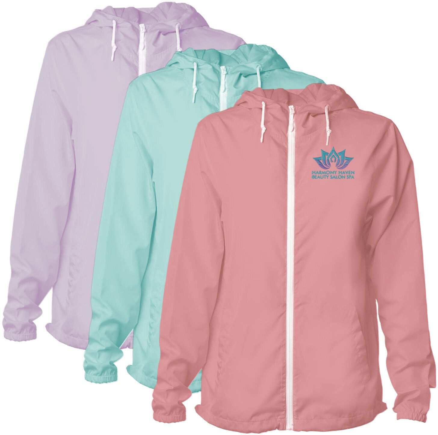 ADULT LT WT WINDBREAKER ZIP JKT-EMB 3
