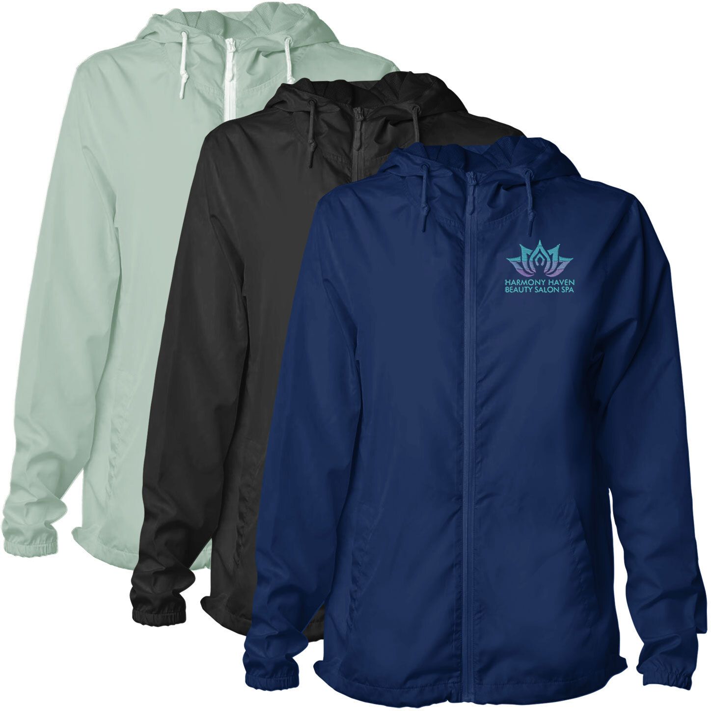 ADULT LT WT WINDBREAKER ZIP JKT-EMB 4