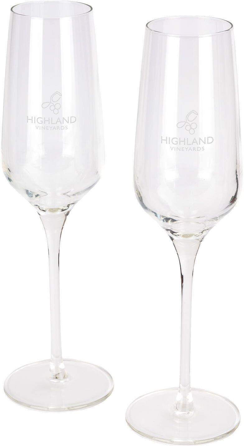 ETCHED FLUTE GLASS 8.5 OZ 6