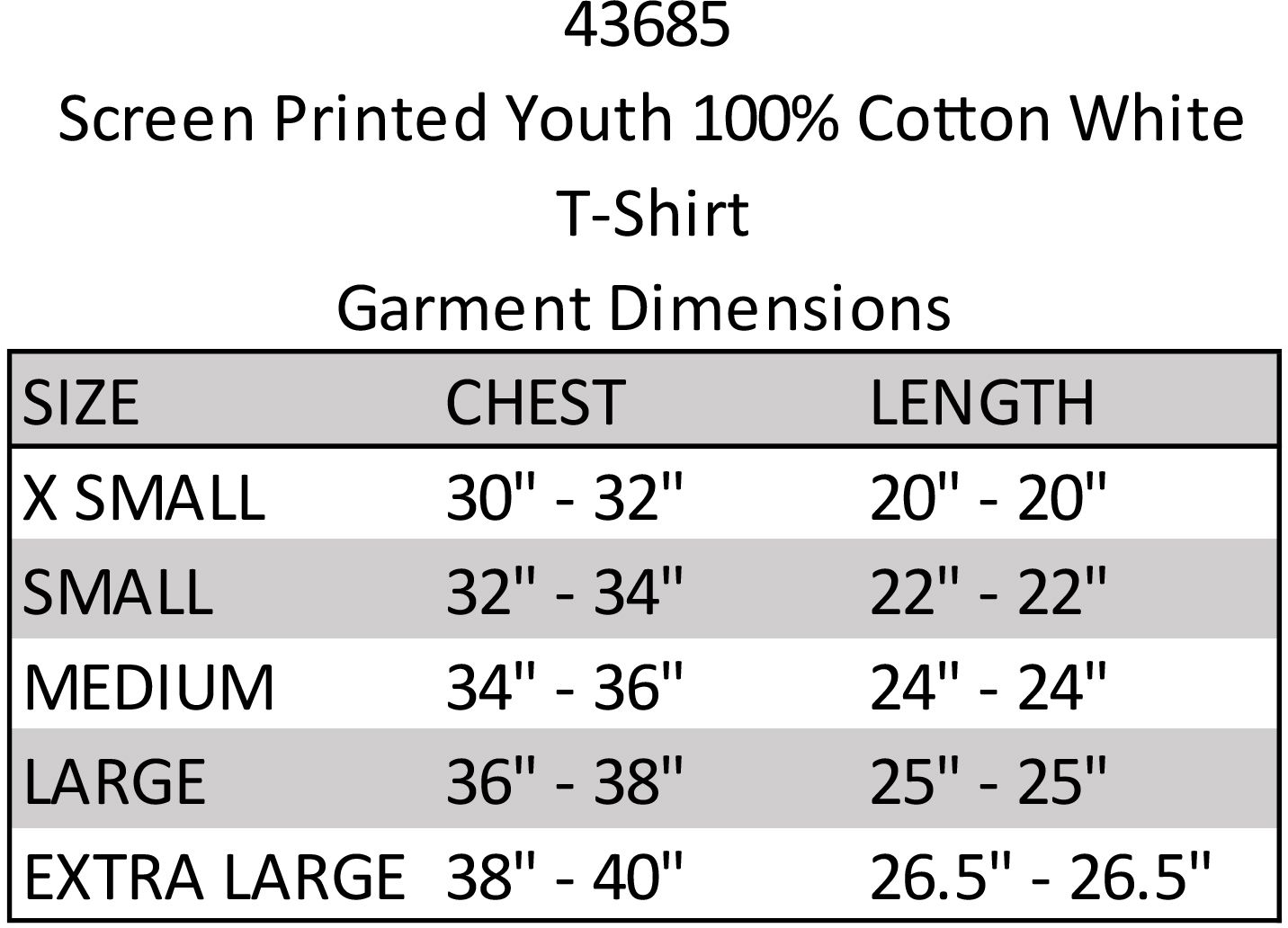 Screen Printed Youth 100% Cotton White T-shirt 2