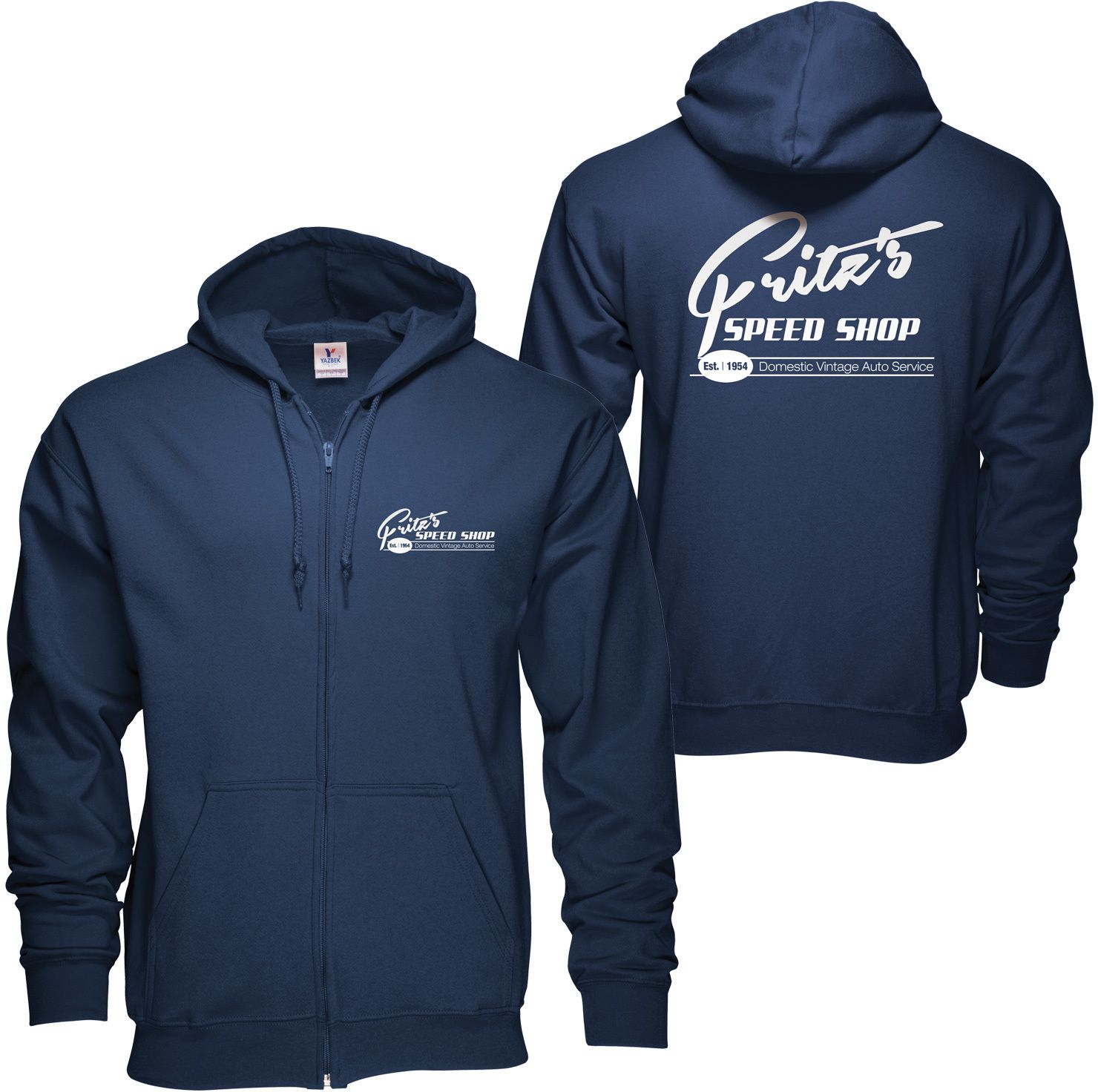 ZIPPERED HOODIE - SCREEN PRINT 4