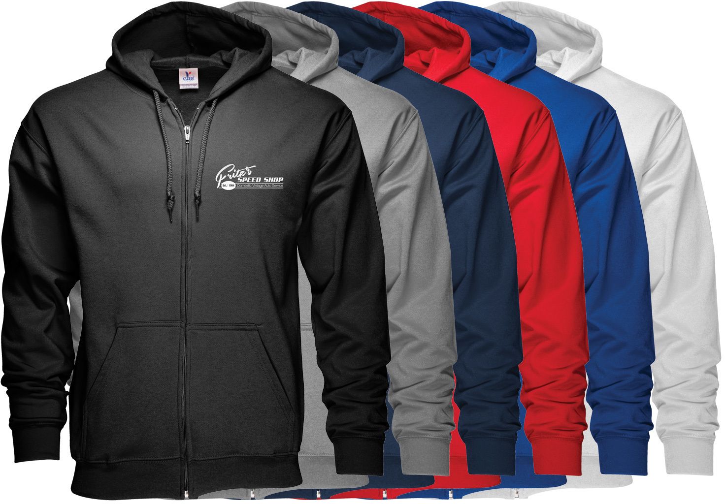 ZIPPERED HOODIE - SCREEN PRINT 5