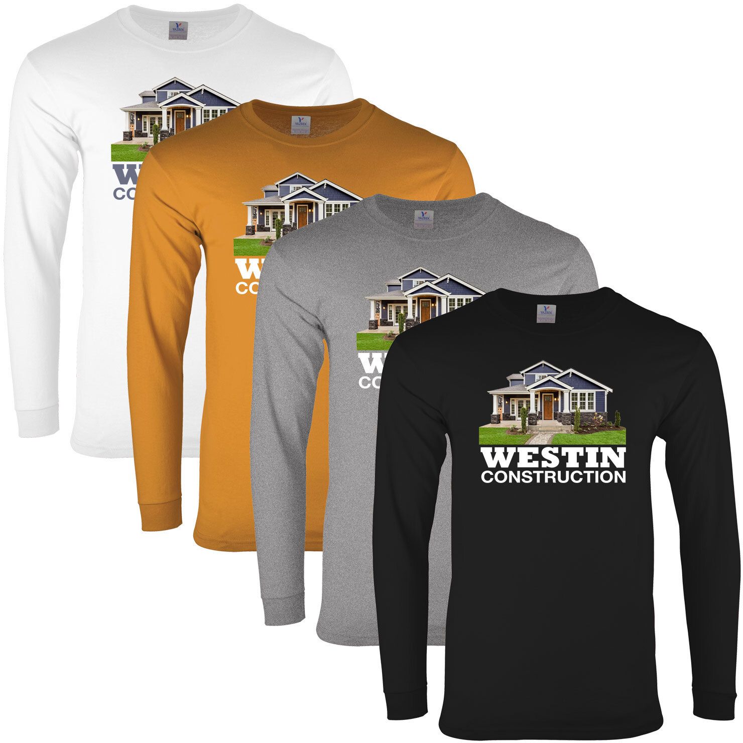 FULL COLOR MENS LONG SLEEVE 100% COTTON T-SHIRT 4