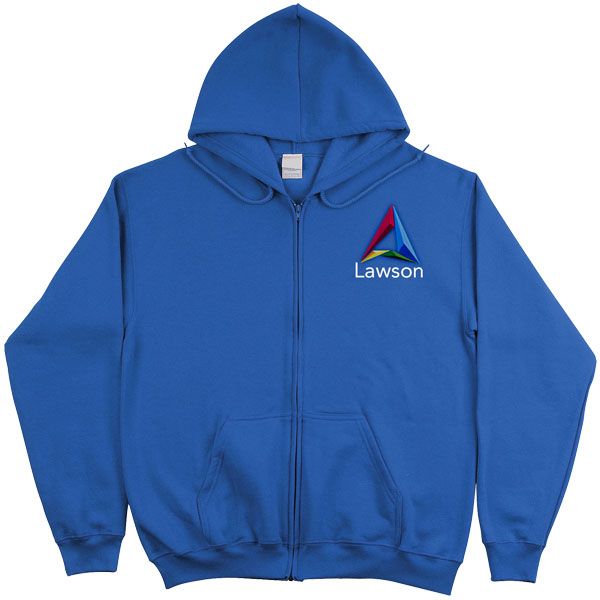 ZIPPERED HOODIE 50/50 EMBROIDERED 10