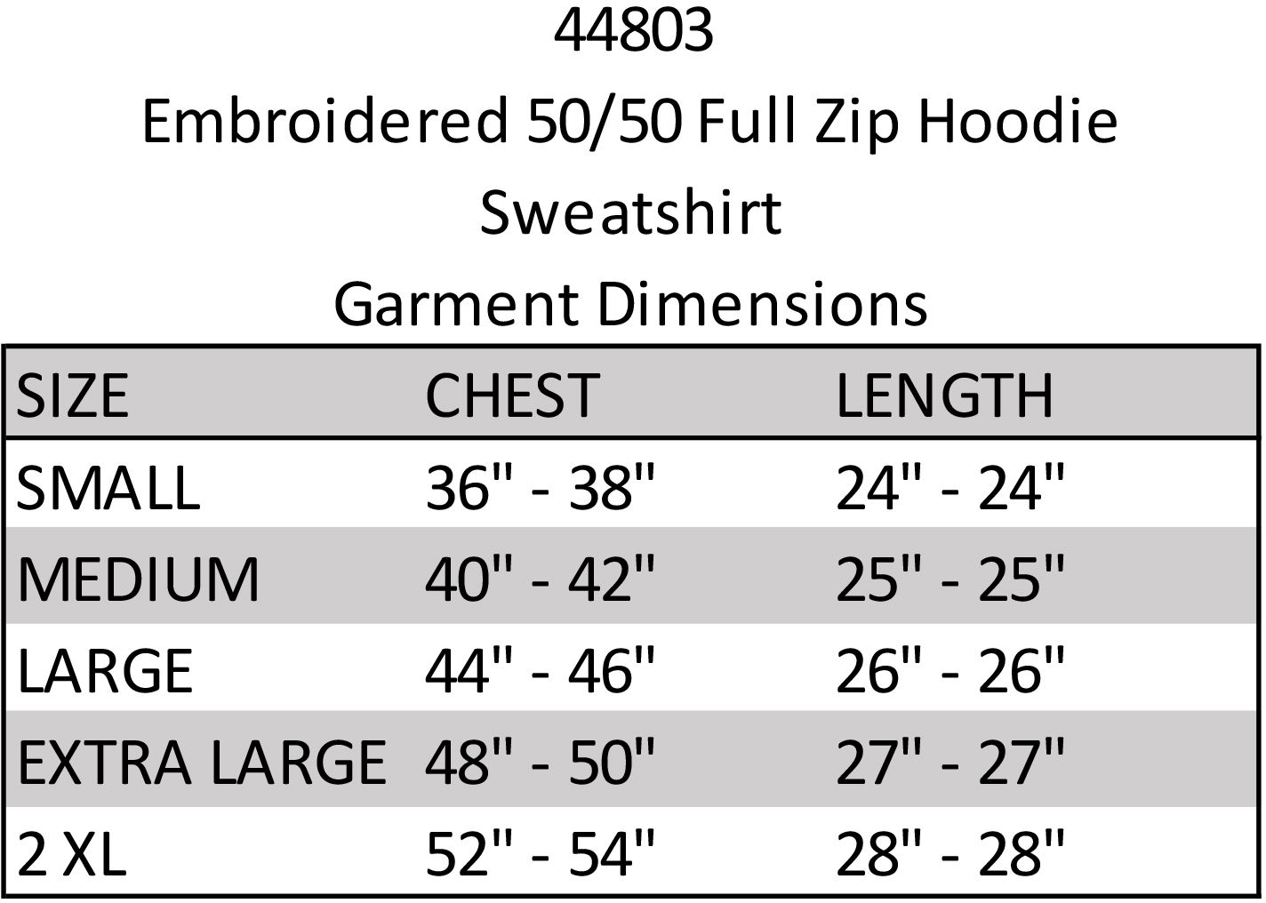 ZIPPERED HOODIE 50/50 EMBROIDERED 11