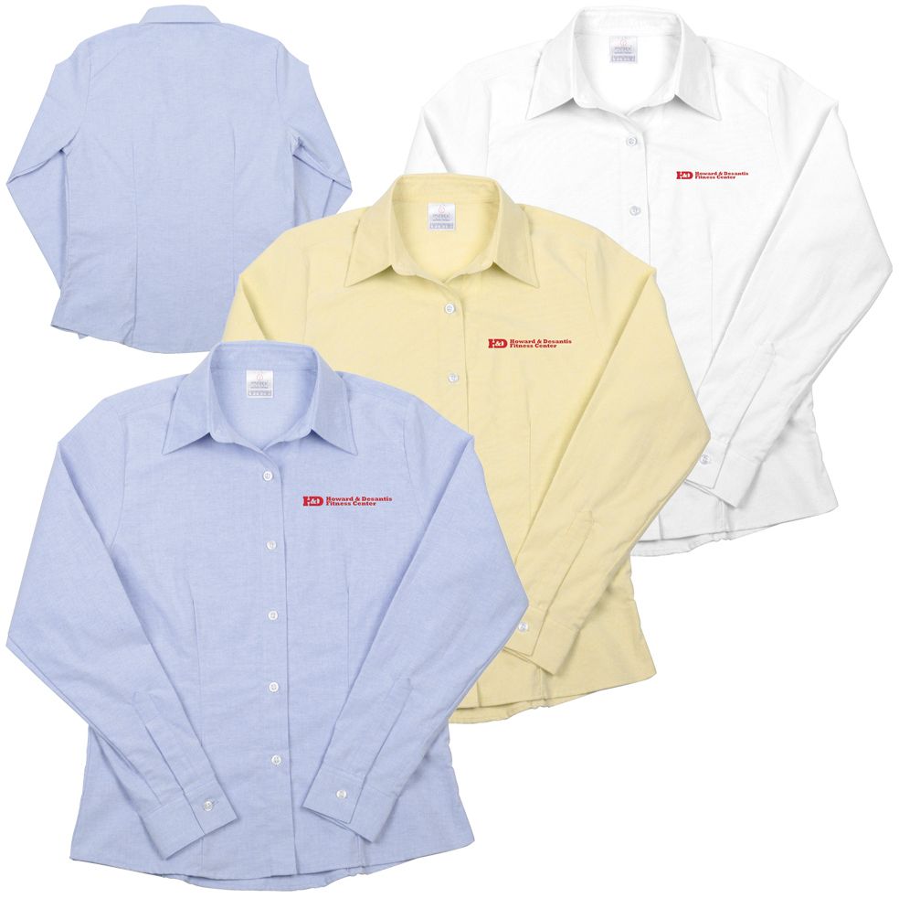 WOMEN'S LONG SLEEVE OXFORD SHIRT 5