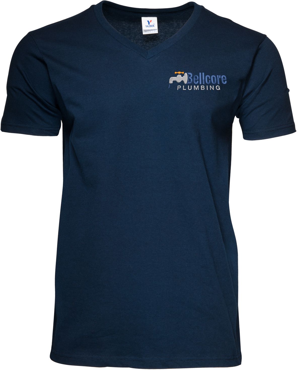 MENS V-NECK T-SHIRT EMBROIDERED 2
