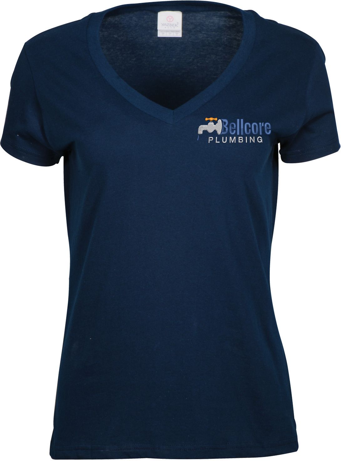 LADIES V-NECK T-SHIRT EMBROIDERED 2