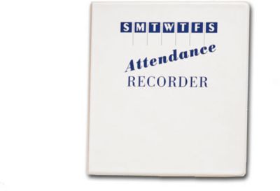 Employee Record Keeping Forms & Folders: 1 1/2" Attendance Calendar Binder