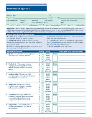 Employee Evaluation Forms & Employee Performance Review ...