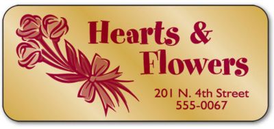 Custom Business Stickers: Gold Foil Advertising Labels
