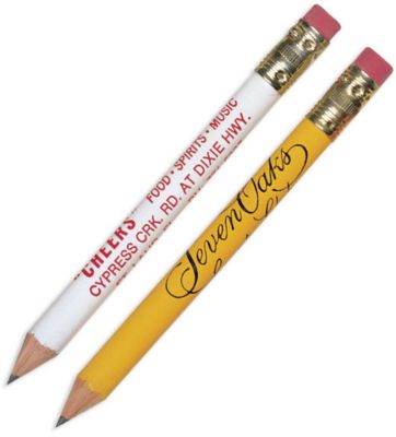Round Golf Pencil With Eraser