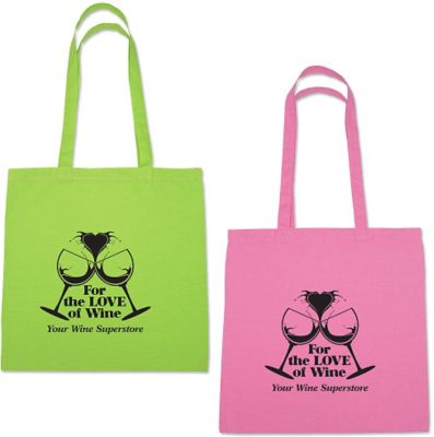 Custom Tote Bag | Promotional Bags: 100% Cotton Colored Tote Bag
