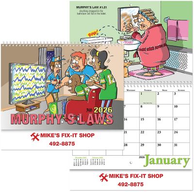 Promotional Wall Calendars: Murphy's Law Spiral Wall Calendar