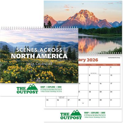 Promotional Wall Calendars: Scenes Across America Spiral Wall Calendar