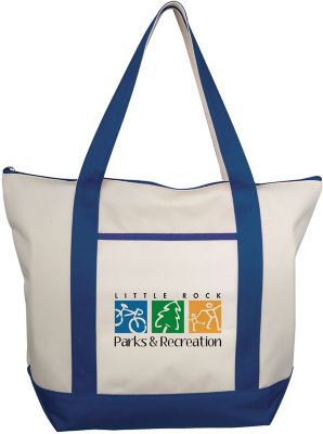 Custom Zipper Tote Bags: Classic Zippered Tote - Embroidered