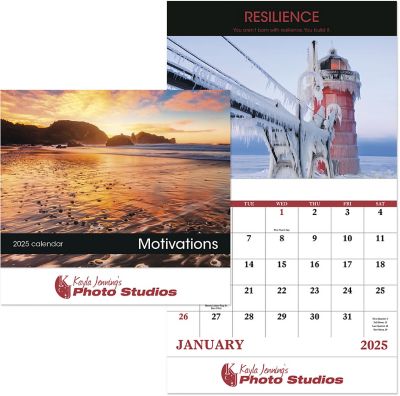 Custom Calendars: Motivations Stapled Wall Calendar