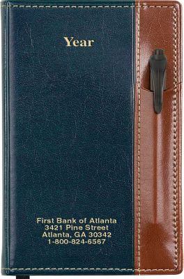 Custom Pocket Monthly Calendars: Richford Duet Monthly Pocket Calendar & Pen