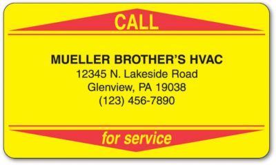 Custom Business Stickers: Rectangle Service Label