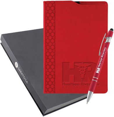 Journal and Pen Gift Sets: Montabella Journal & Ultima Softex Pen Set-Deboss