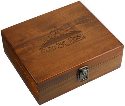 Custom Business Gifts: Graze Wood And Metal Wine Set