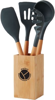 Real Estate Promotional Products: 5-Piece Bamboo & Silicone Utensil Set