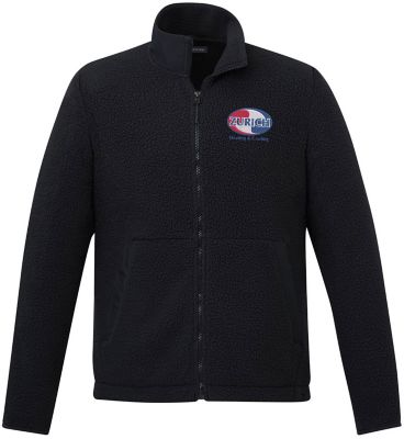 Custom Full Zip Sweatshirts: Kahuzi Men's Eco Full Zip Sherpa Embroidered