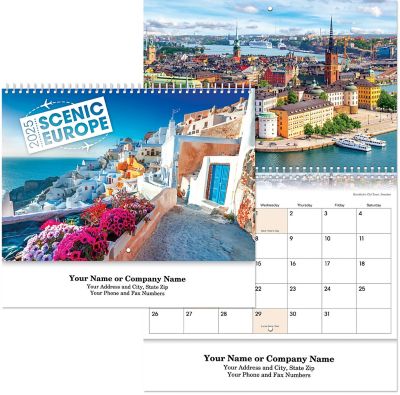 Scenic Europe Spiral Wall Calendar | Amsterdam Printing