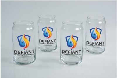 Full Color Can Shape Glass Set Of 4