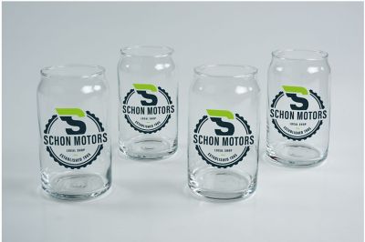 TAP Gift Sets: Full Color Can Shape Glass Set Of 4