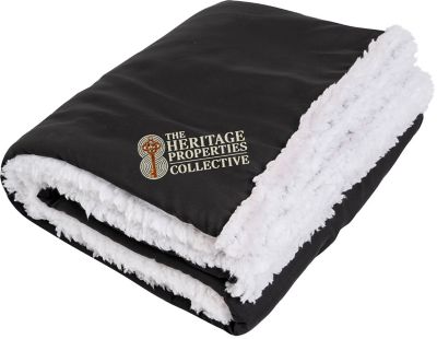Real Estate Promotional Products: 100% Recycled PET Sherpa Blanket