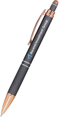 Custom Stylus Pens: Full Color Crossgate Stylus  Pen - Rose Gold