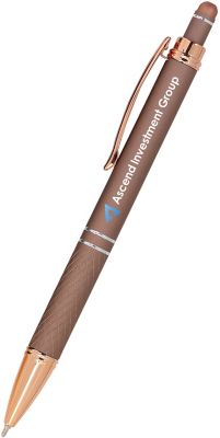 Rose Gold Personalized Pens: Full Color Crossgate Stylus  Pen - Rose Gold