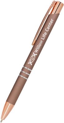 Rose Gold Pen Collection: Delane Gel Pen - Rose Gold