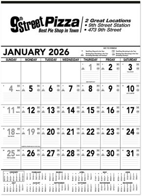Custom Calendars: Contractor Memo Wall Calendar