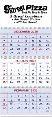 Custom Calendars: Red & Blue Commercial Planner